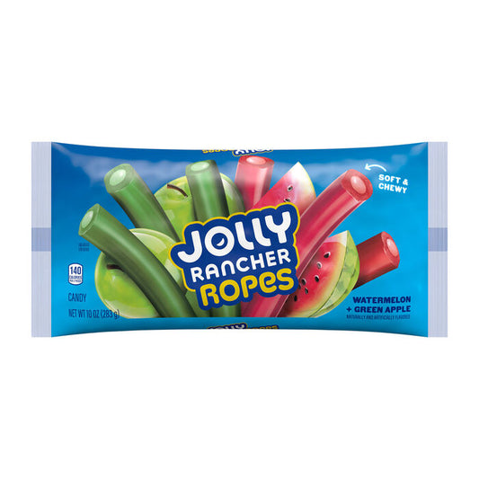 JOLLY RANCHER Ropes Watermelon and Green Apple Flavored Candy Bag, 10 oz