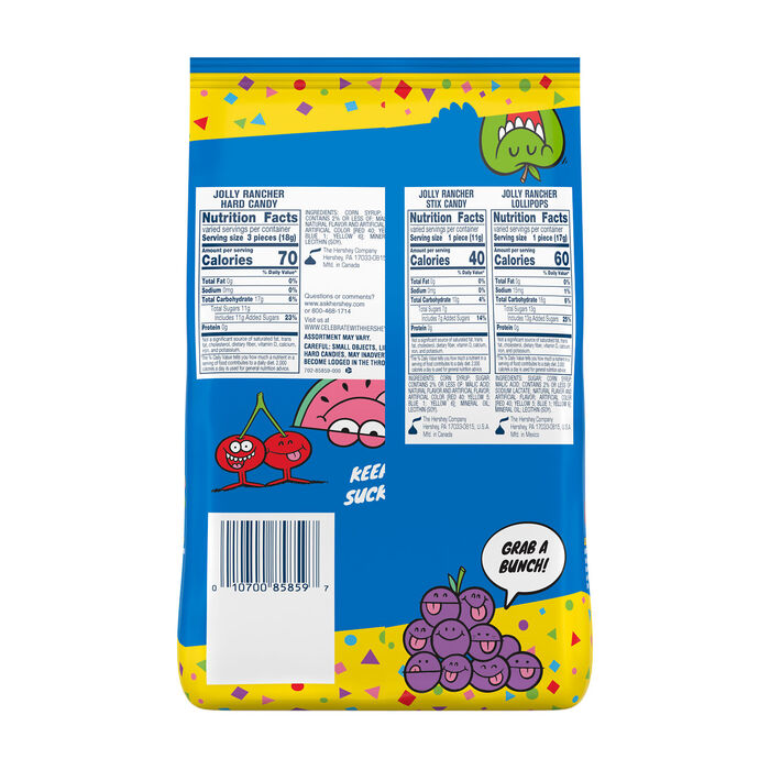 JOLLY RANCHER Assorted Fruit Flavored Mixed Candy 46 oz Bulk Variety Bag