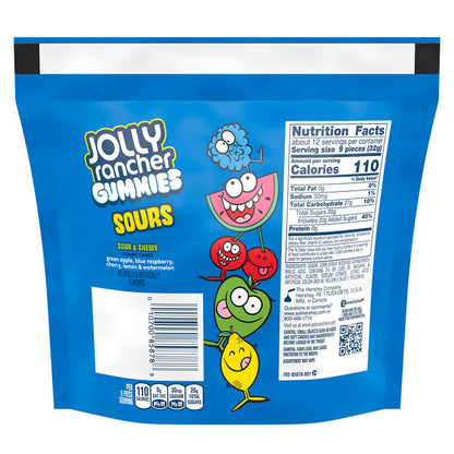 JOLLY RANCHER Sour Gummies Candy Assorted 13oz Candy Bag