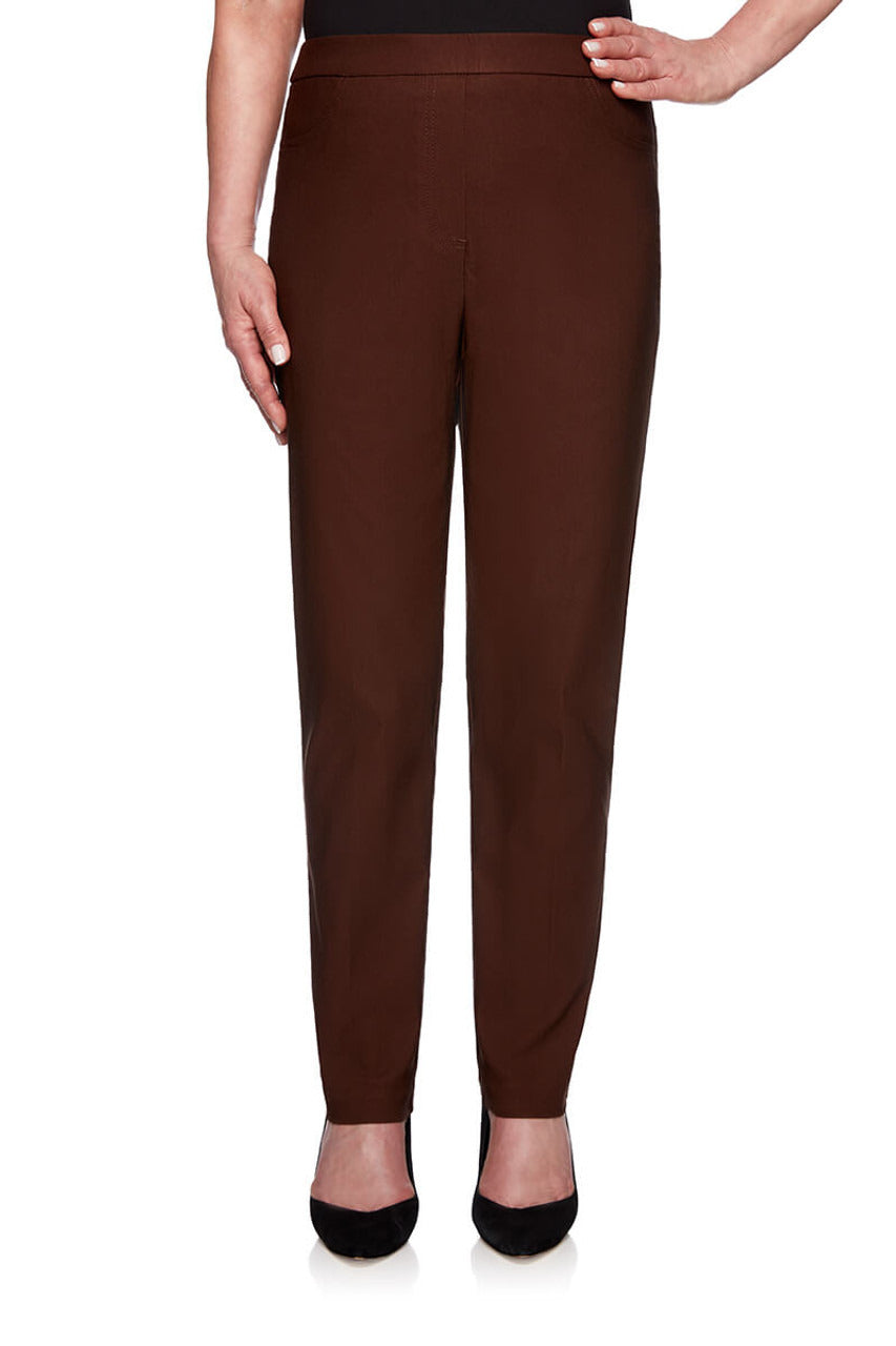 Alfred Dunner Women's Petite Classics Allure Stretch Average Length Pant