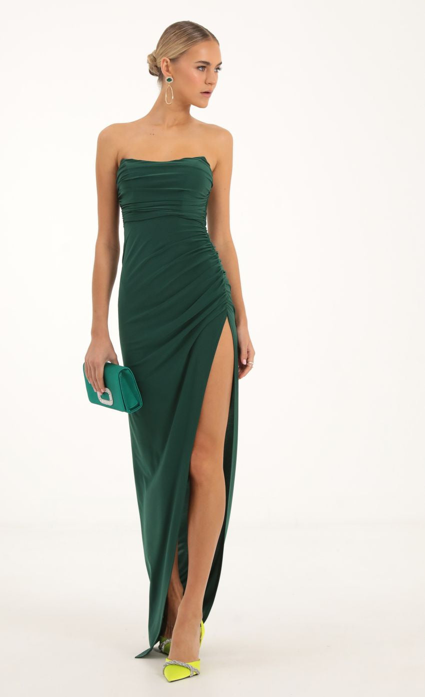 Lucy in the Sky Corset Strapless Maxi Dress