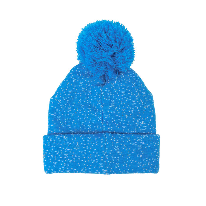 KISSES Branded Knit Pom Beanie Hat