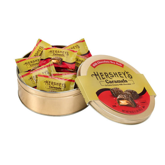 HERSHEY’S Caramels Candy Gift Tin, 1 lb