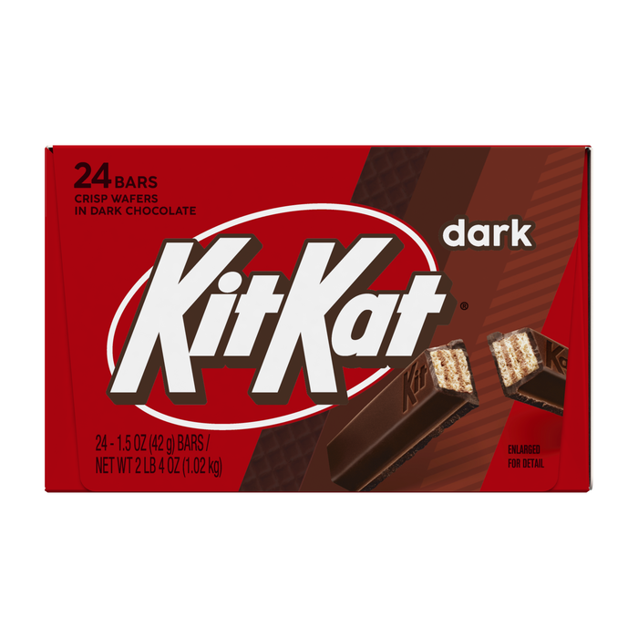 KIT KAT Dark Chocolate Wafer Candy Bars, 1.5 oz (24 Count)