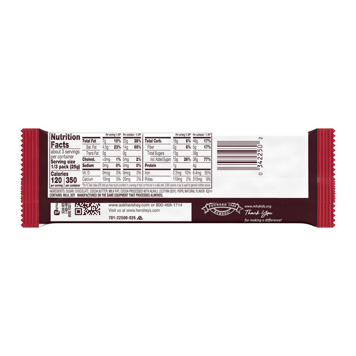 HERSHEYS Special Dark Chocolate King Size 2.6oz Candy Bar