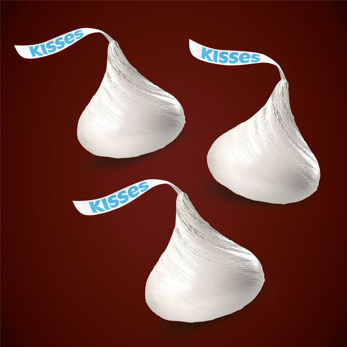 HERSHEY'S KISSES Milk Chocolates in White Foils - 66.7oz Candy Bag