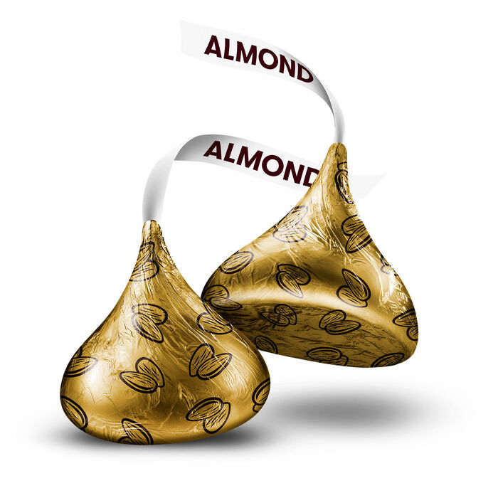 KISSES Milk Chocolates with Almonds 10oz Candy Bag