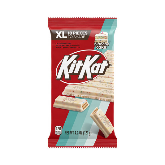 KIT KAT Birthday Cake Flavored Wafer XL Candy Bar, 4.3 oz (10 Pieces)