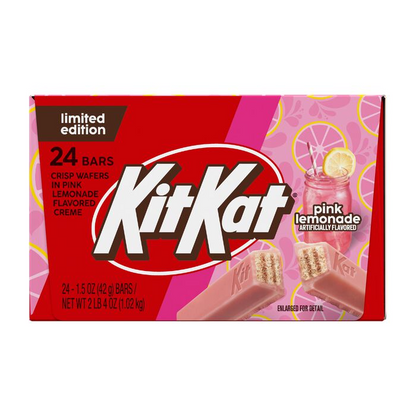 KIT KAT Pink Lemonade Flavored Wafer Candy Bars, 1.5 oz (24 Count)