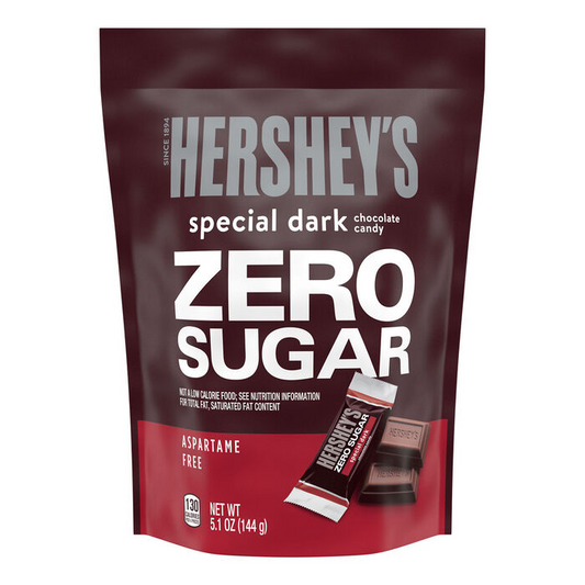 HERSHEY'S ZERO SPECIAL DARK Chocolate Miniatures 5.1oz Candy Bag