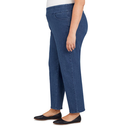 Alfred Dunner Plus Women's Super Stretch Denim Average Length Jean