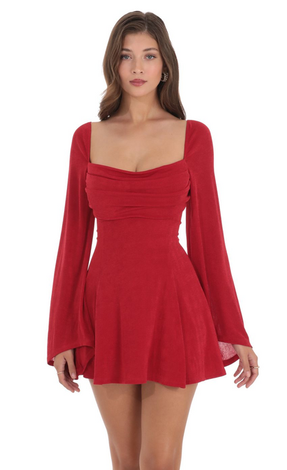 Lucy in the Sky Flare Sleeve Dress