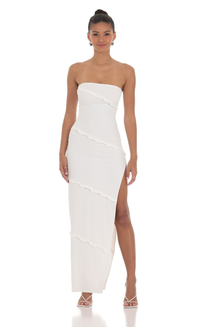 Lucy in the Sky Ruffle Strapless Dress