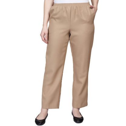 Alfred Dunner Women's Classics Short Length Pant - TAN