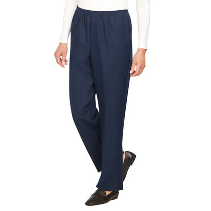 Alfred Dunner Women's Classics Short Length Pant - NAVY