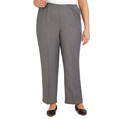 Alfred Dunner Women's Classics Short Length Pant - GREY