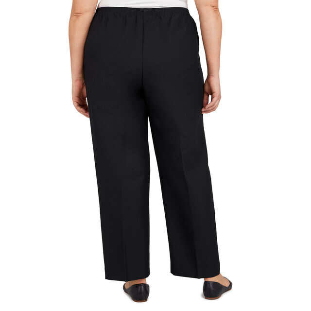 Alfred Dunner Women's Classics Short Length Pant - BLACK