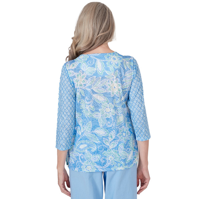 Alfred Dunner Women's Crew Neck Floral Top