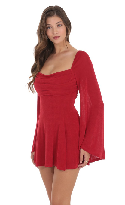 Lucy in the Sky Flare Sleeve Dress