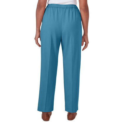 Alfred Dunner Women's Sedona Balanced Average Length Pant - MALLARD BLUE