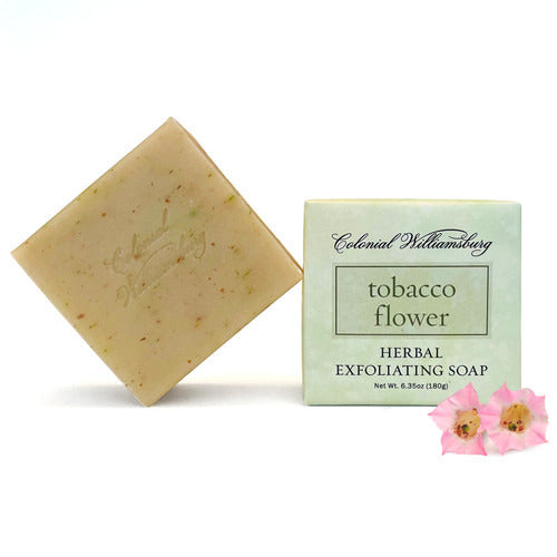 The Shops at Colonial Williamsburg Tobacco Flower Herbal Exfoliating Soap Bar