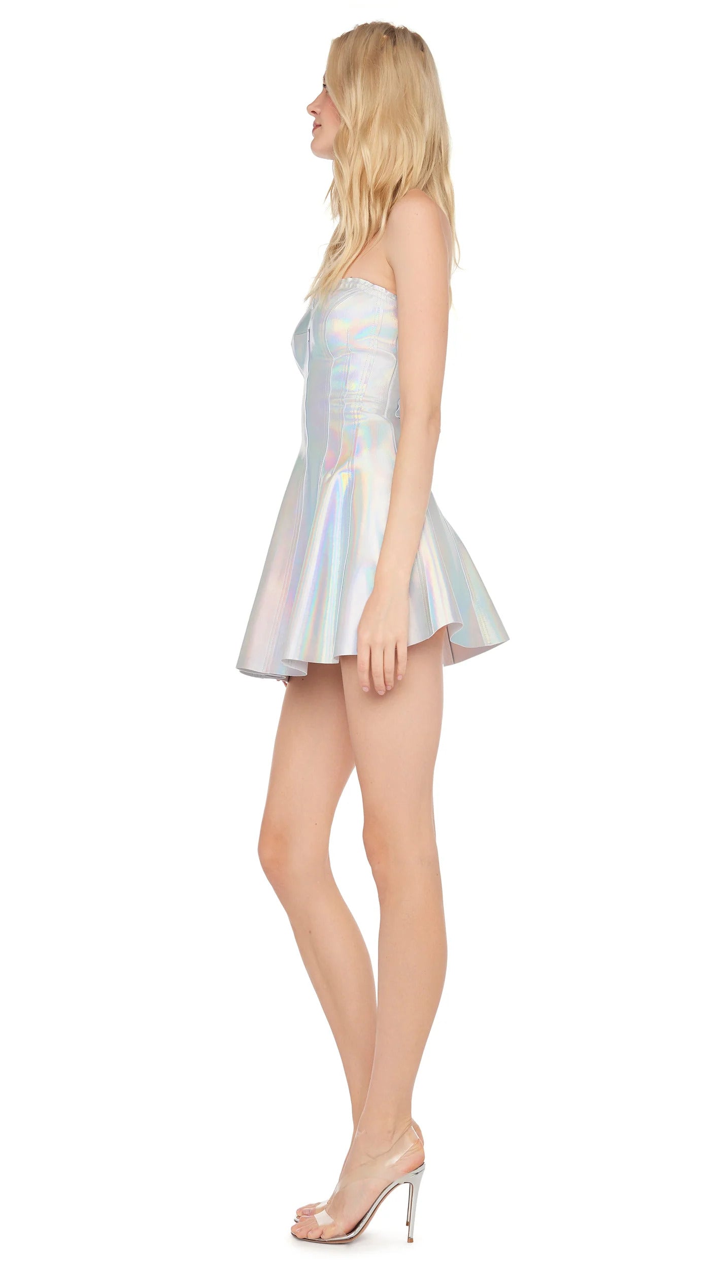 Norma Kamali Women's STRAPLESS GRACE MINI DRESS - Hologram