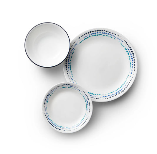 Corelle Ocean Blues 18-piece Dinnerware Set, Service for 6