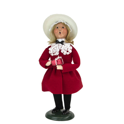 Byers' Choice Valentine Girl Caroler with Gift