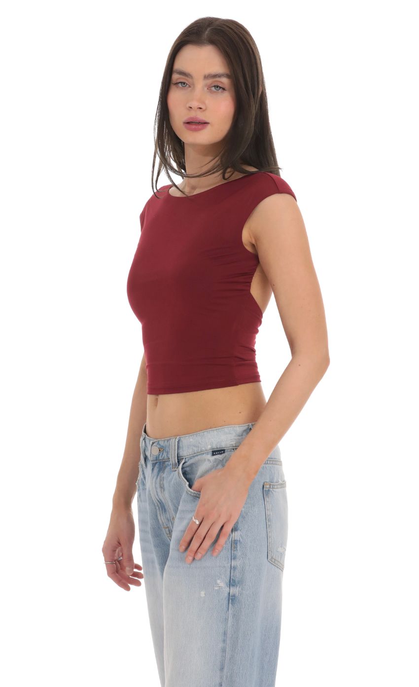 Lucy in the Sky High Neck Open Back Top