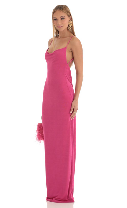 Lucy in the Sky Draped Back Maxi Dress