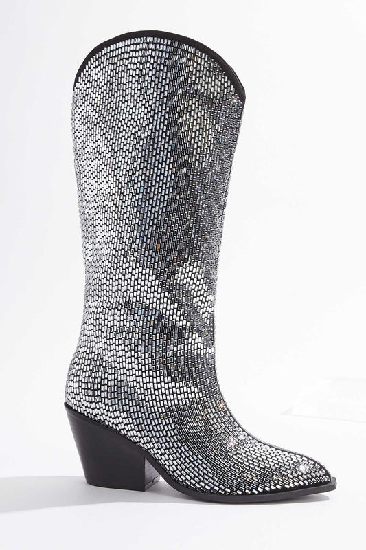 Cato Fashion Women's All Over Rhinestone Tall Boots