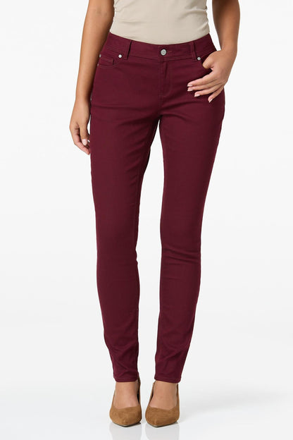 Cato Fashion Women's Wine Skinny Jeans