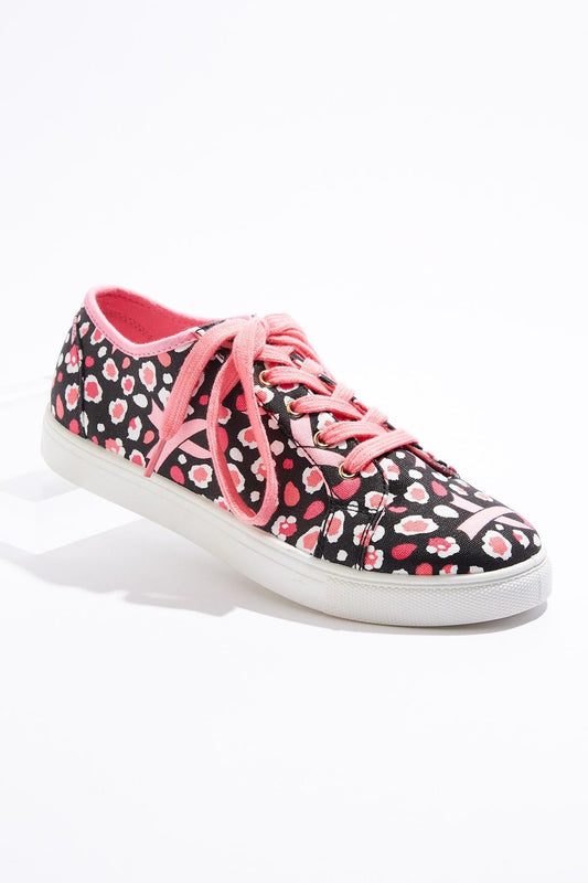 Cato Fashion Women's Awareness Ribbon Leopard Sneakers (x2)