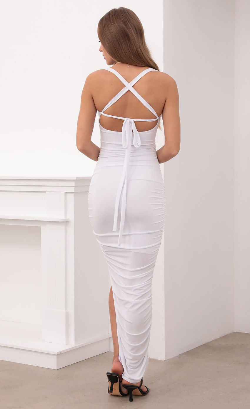 Lucy in the Sky Ruched Cutout Maxi