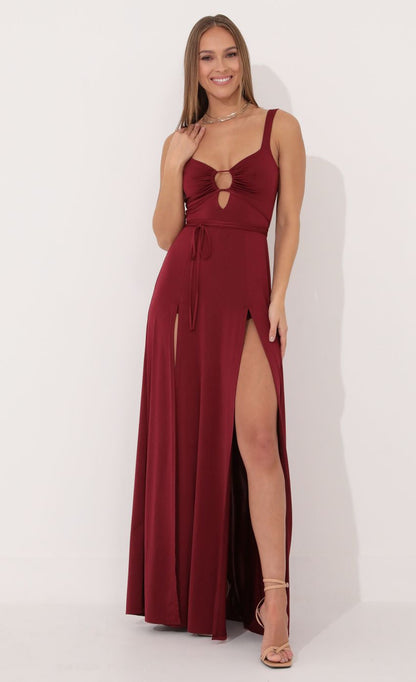 Lucy in the Sky Front Tie Maxi Dress