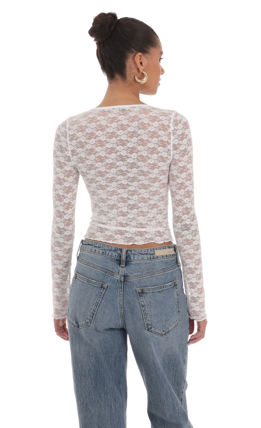 Lucy in the Sky Long Sleeve Lace Top