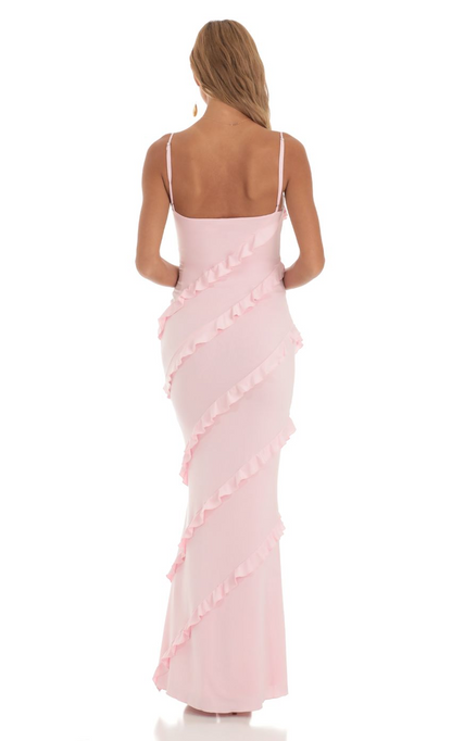 Lucy in the Sky Ruffle Maxi Dress