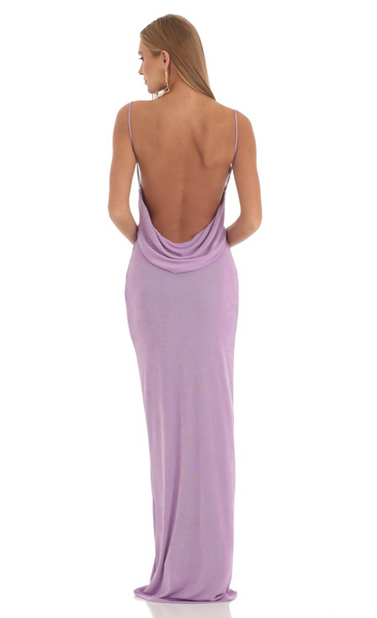 Lucy in the Sky Draped Back Maxi Dress