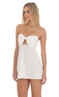 Lucy in the Sky Bow Cutout Strapless Dress