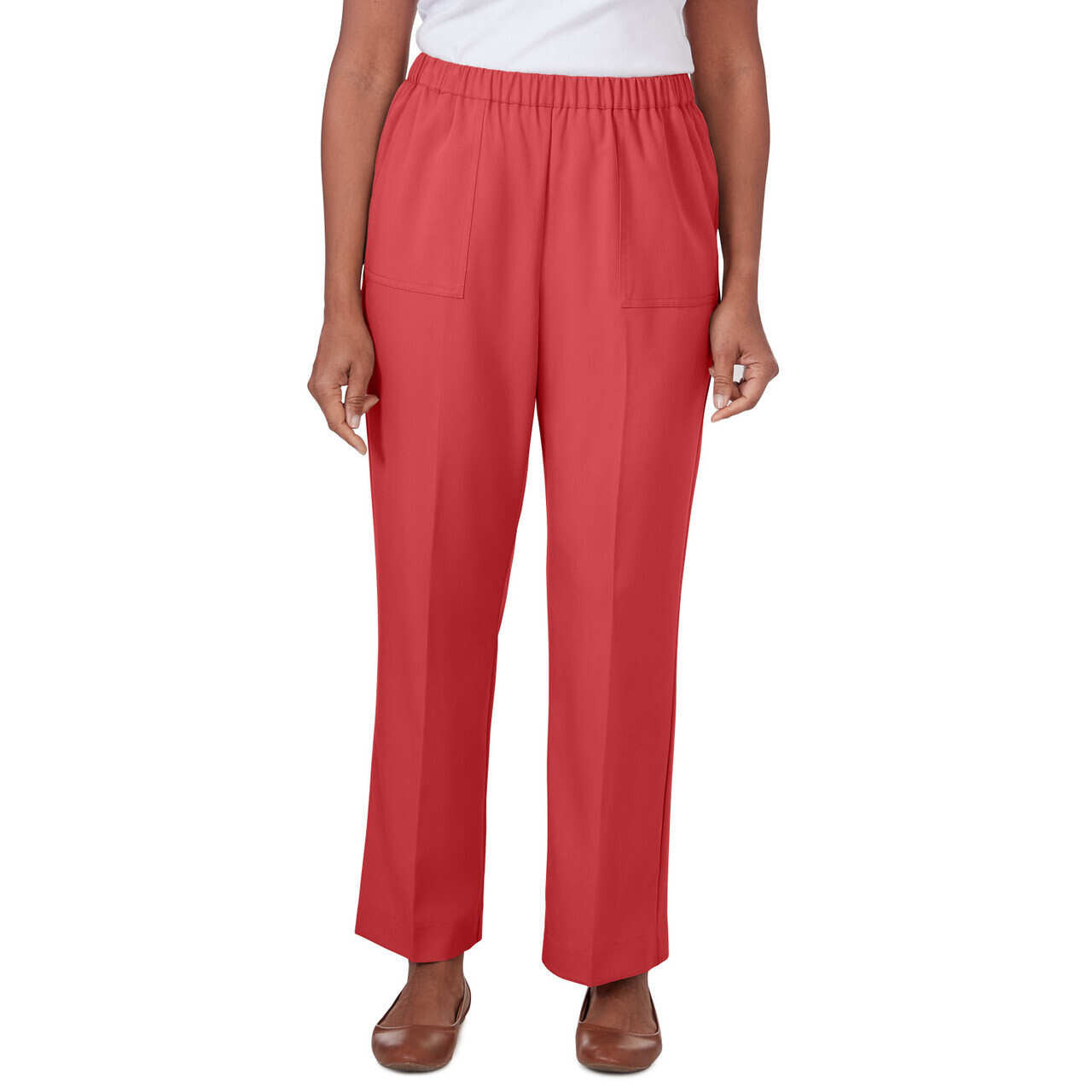 Alfred Dunner Women's Sedona Balanced Average Length Pant - CLAY