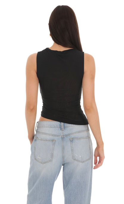 Lucy in the Sky Mesh Ruched Top