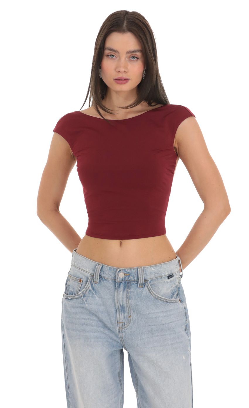 Lucy in the Sky High Neck Open Back Top