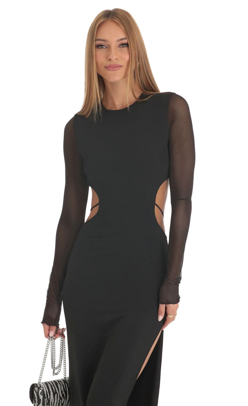 Lucy in the Sky Long Sleeve Sheer Back Dress