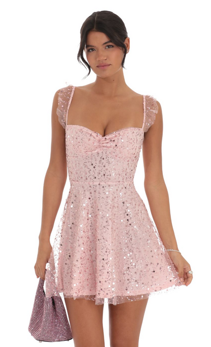 Lucy in the Sky Ruffle Strap A-Line Dress