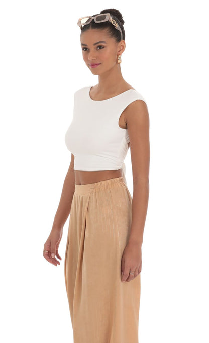 Lucy in the Sky Open Tie Back Top