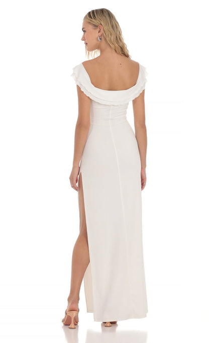 Lucy in the Sky Off Shoulder Twist Maxi Dress