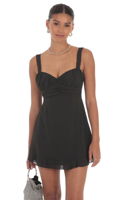 Lucy in the Sky Lace Strap Open Back Dress