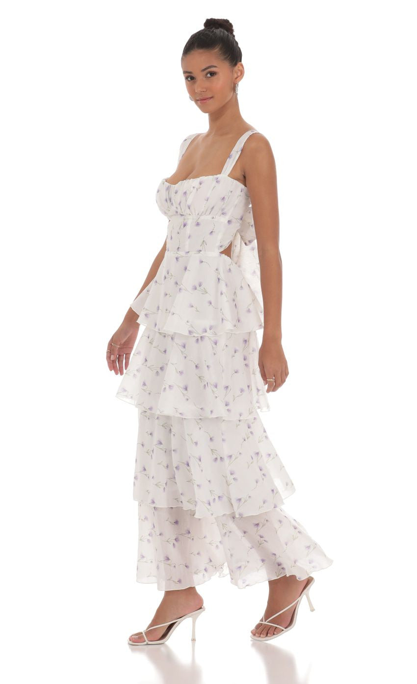 Lucy in the Sky Floral Ruffle Maxi Dress