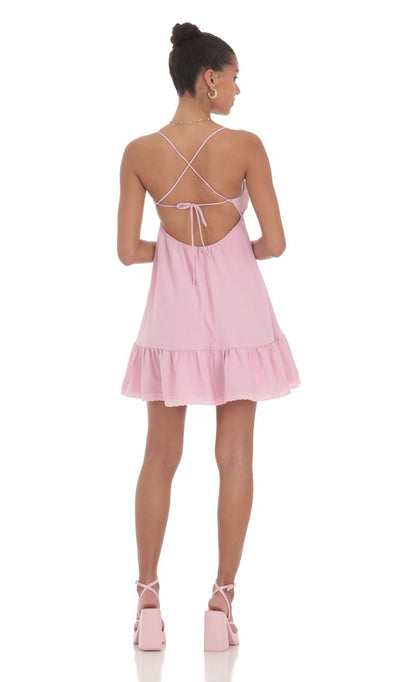 Lucy in the Sky Front Tie Babydoll Dress