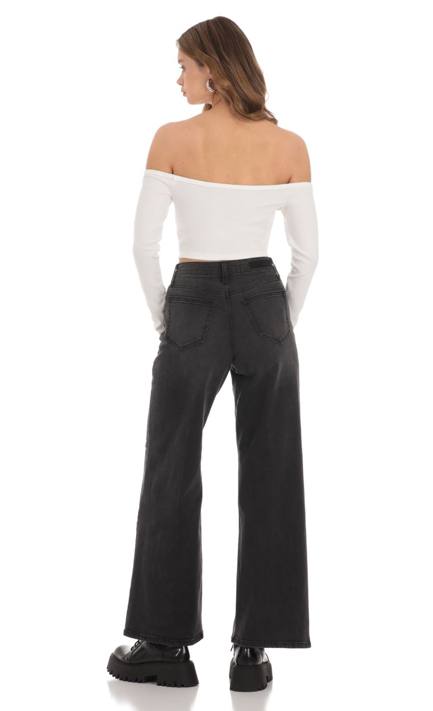 Lucy in the Sky Off Shoulder Crop Top in White (x2)